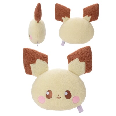 pokemon peaceful place pokepeace peace plush face cushion pichu