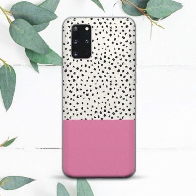 White And Black Polka Dot Pink Case For Samsung Note 20 S20 S21 S22 S23 S24 FE