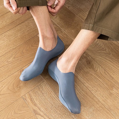 Calcetines de seda helada medias calcetines masculinos calcetines de barco calcetines invisibles antideslizantes verano hombres - Imagen 5 de 26