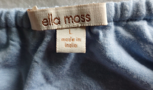 Ella Moss Women's Cotton Light Blue Lined Sundress With Lace Size L - Picture 7 of 8