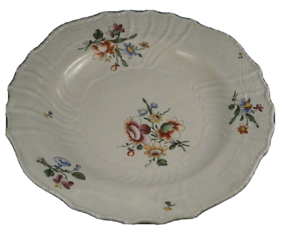 Antique 18thC Doccia Porcelain Floral Tin Glaze Plate Antique 18thC Doccia Porcelain Floral Tin Glaze Plate