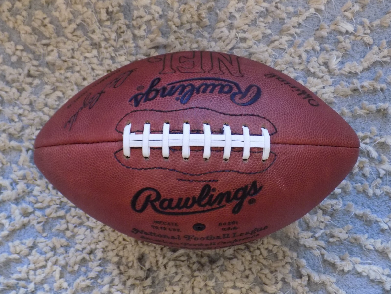 Vintage NFL Rawlings Football Pete Rozelle Prototype RARE Leather