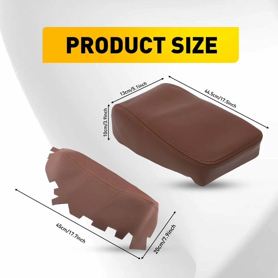 Se adapta a Toyota Avalon 2013-2018 consola tapa reposabrazos y panel puerta cubierta moldura marrón Foto 3 de 4