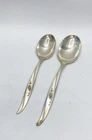 International 925 Sterling Silver Floral Handle Spoon 2PC Bundle 66.2g
