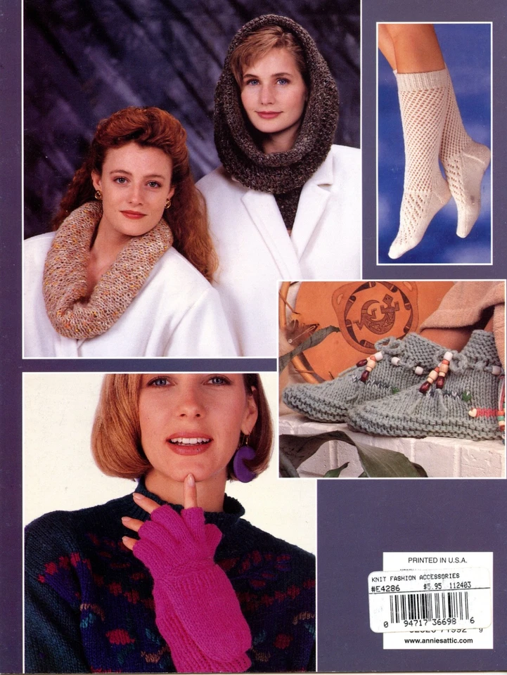 Annie's Attic Knit Fashion Accessories Knitting Pattern Book 871992 - 6 Designs - Image 2 of 2