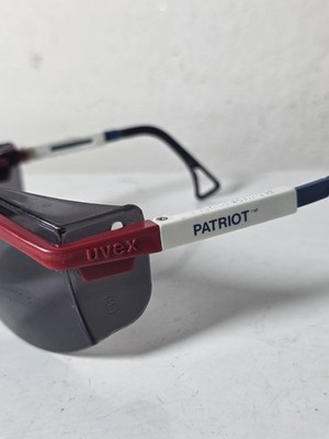 UVEX Astrospec 3000 Z87 Made In USA  Patriot Frame Dark Lens Safety Glasses