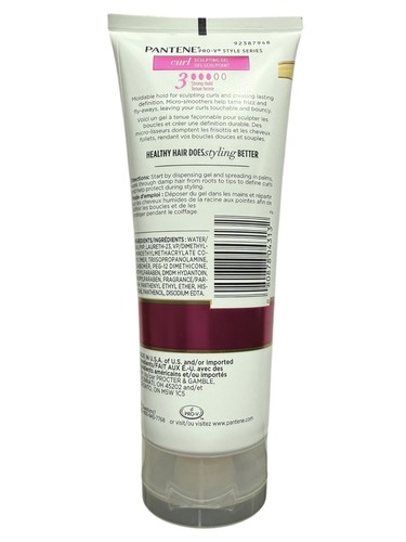 1 x Pantene Pro-V Style Series Curl Sculpting Gel Curly Hair Non-Sticky 6.8oz - Picture 2 of 3