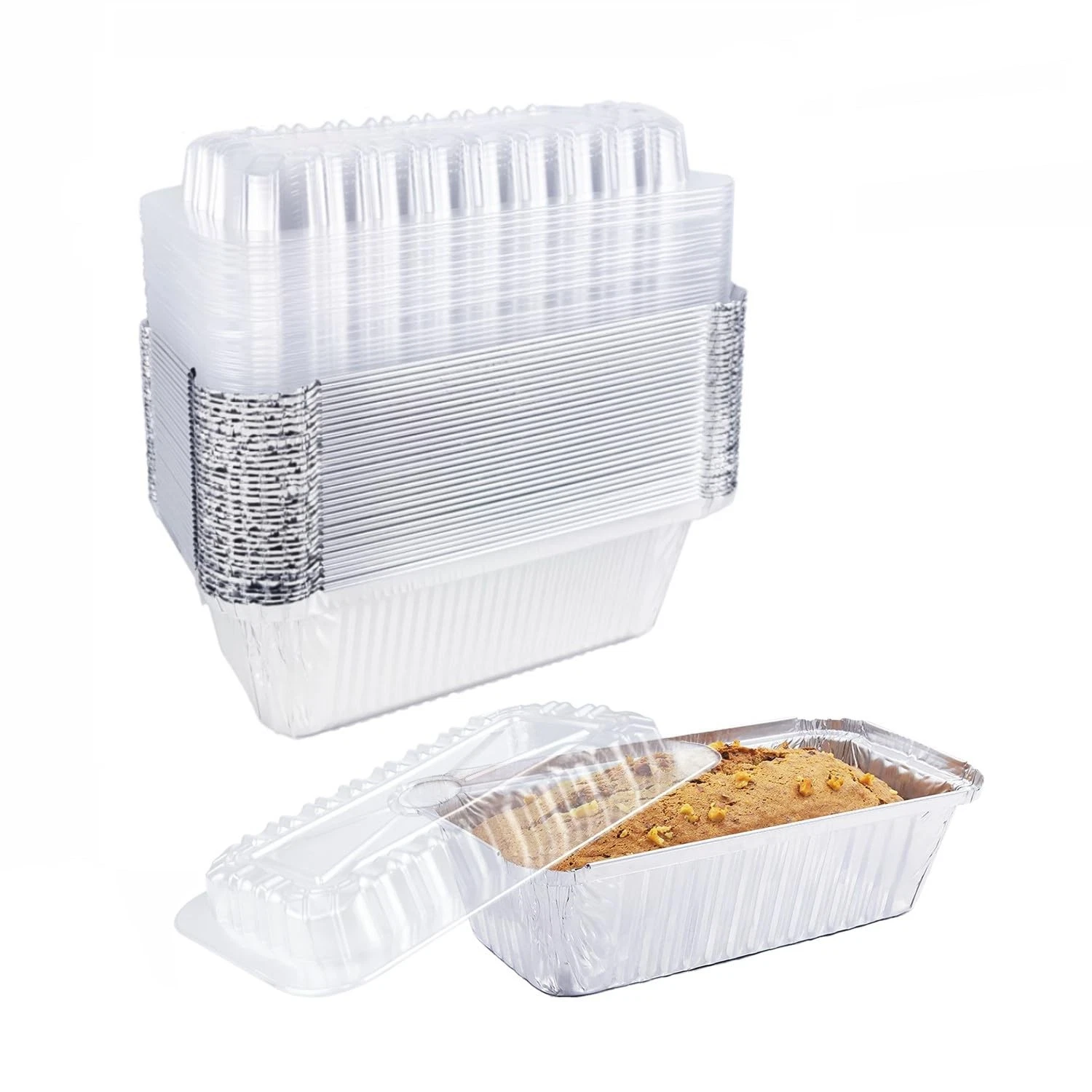 Disposable Bread Pans With Lids Bakeware Set,30 Pack, 1.5lb Aluminum Foil Loa...