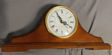 Oak Finish Mantel Clock, Quartz, Keeps Time, Does Not Chime