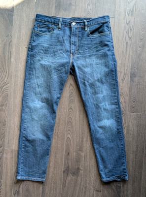 Levi's 502 Taper Jeans Mens 36x32 Dark Wash Zip Fly Low Stretch Denim 29507