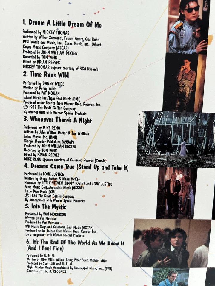 Dream A Little Dream Soundtrack Vinyl LP 1989 Promo Only Rare OOP Corey Haim - Image 4 of 4