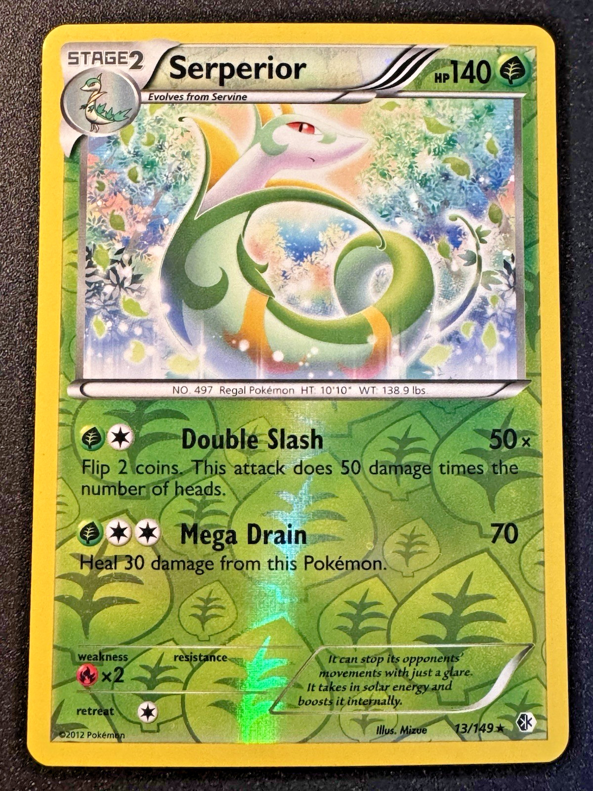 Serperior 13/149 B&W Boundaries Crossed Pokemon Card Reverse Holo Foil Rare MP