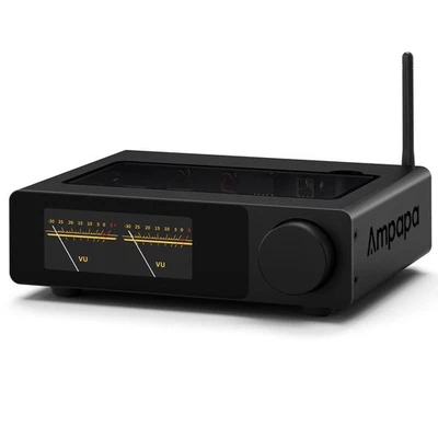 Ampapa D1 HIFI Verstärker Receiver Bluetooth 5.2 Audio Stereo Amp mit VU Meters