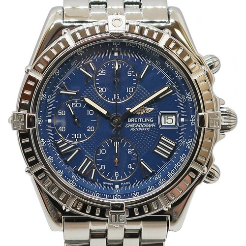 Breitling Crosswind A13055 SS Blue Dial Men's Auto Used Polished Good Condition