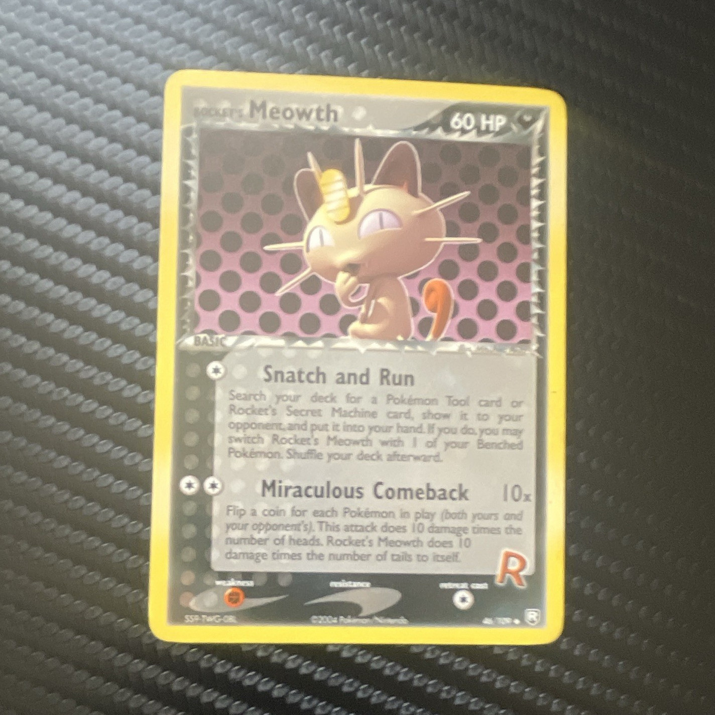 Pokemon Card - Rocket's Meowth Team Rocket Returns 46/109 Uncommon