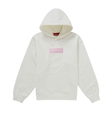 トップス Supreme Box Logo Hooded Sweatshirt Pink Size L - Supreme Box Logo Hooded Sweatshirt Off White / Pink