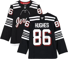 Jack Hughes New Jersey Devils Signed Black Alternate Fanatics Premium Jersey
