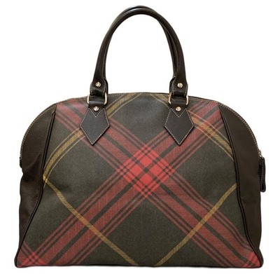 Vivienne Westwood ミニボストン ビックオーブ ブラウン Vivienne Westwood Boston bag brown leather orb check pattern | eBay
