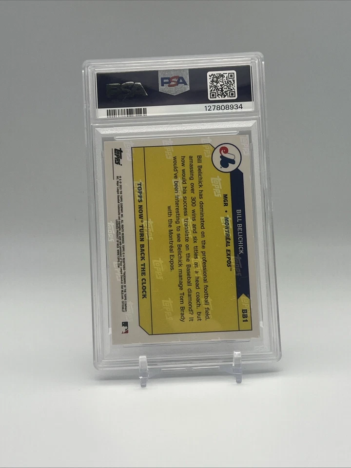 2023 TOPPS NOW X BILL BELICHICK TURN BACK THE CLOCK #BB1 PURPLE PSA 10 09/25 - Image 2 of 2