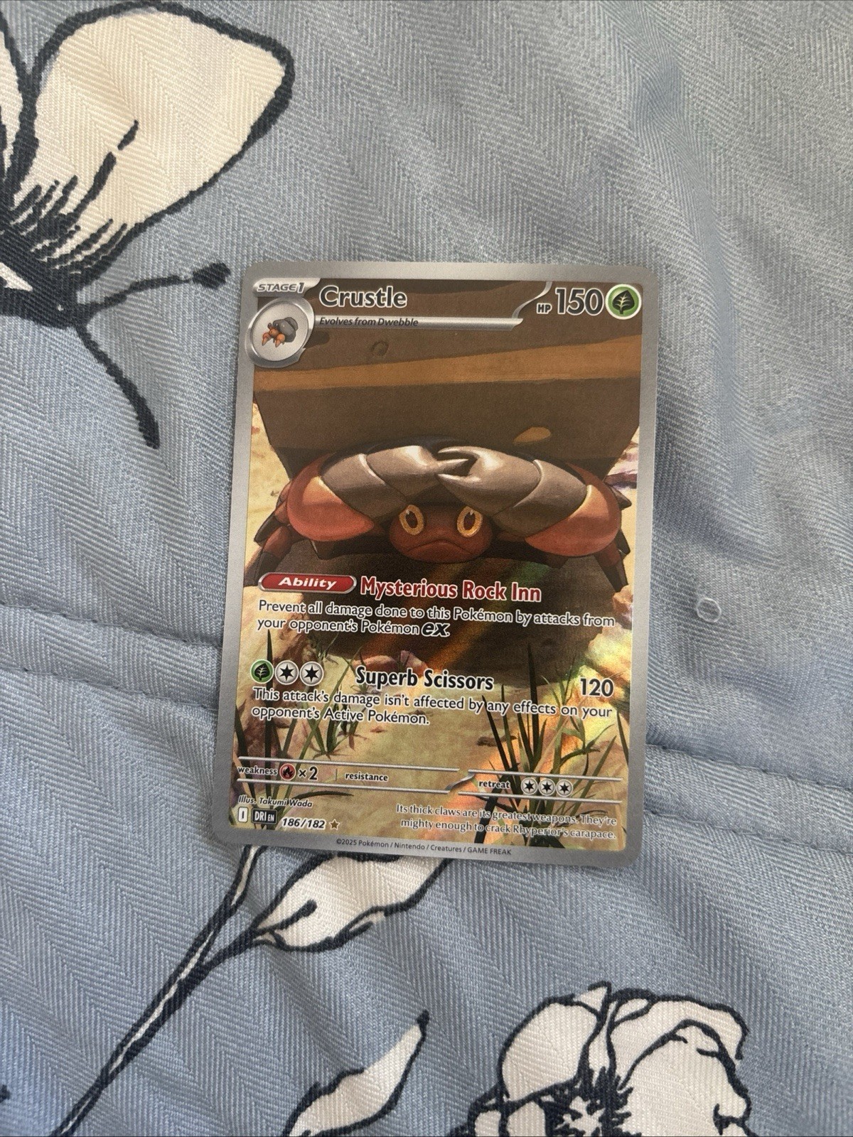 Crustle 186/182 Illustration Rare Pokemon Destined Rivals NM