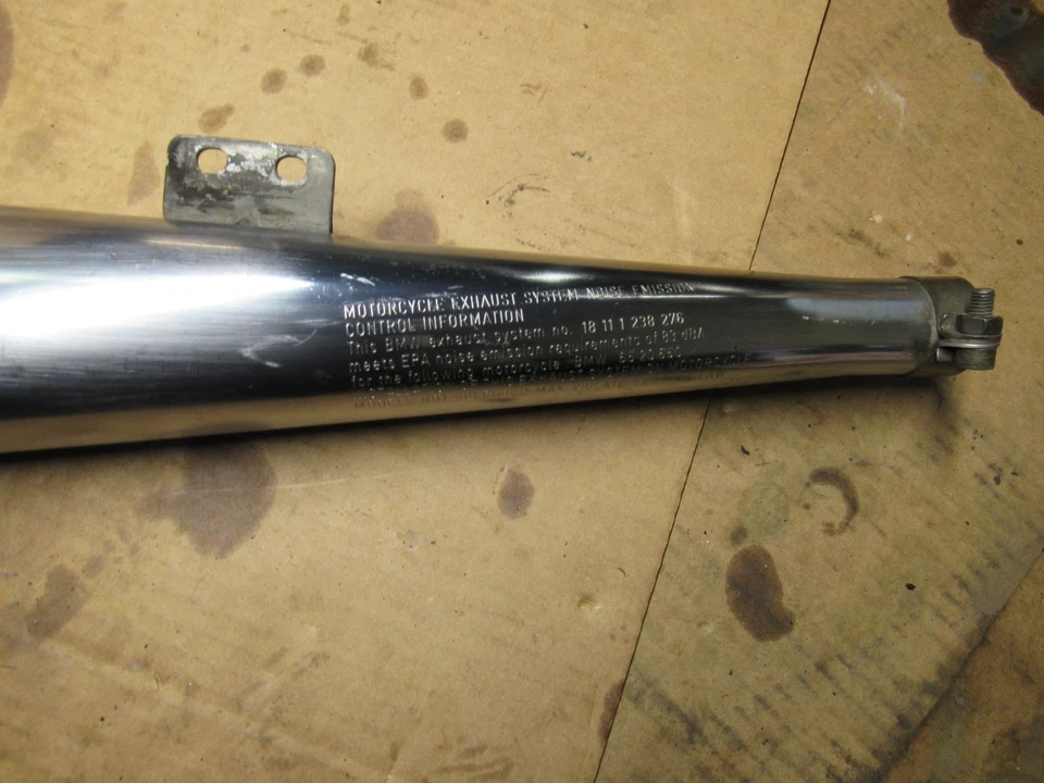 BMW R45 R65 OEM Right Muffler Exhaust Slip On Pipe 18 11 1 238 276 - Image 2 of 4