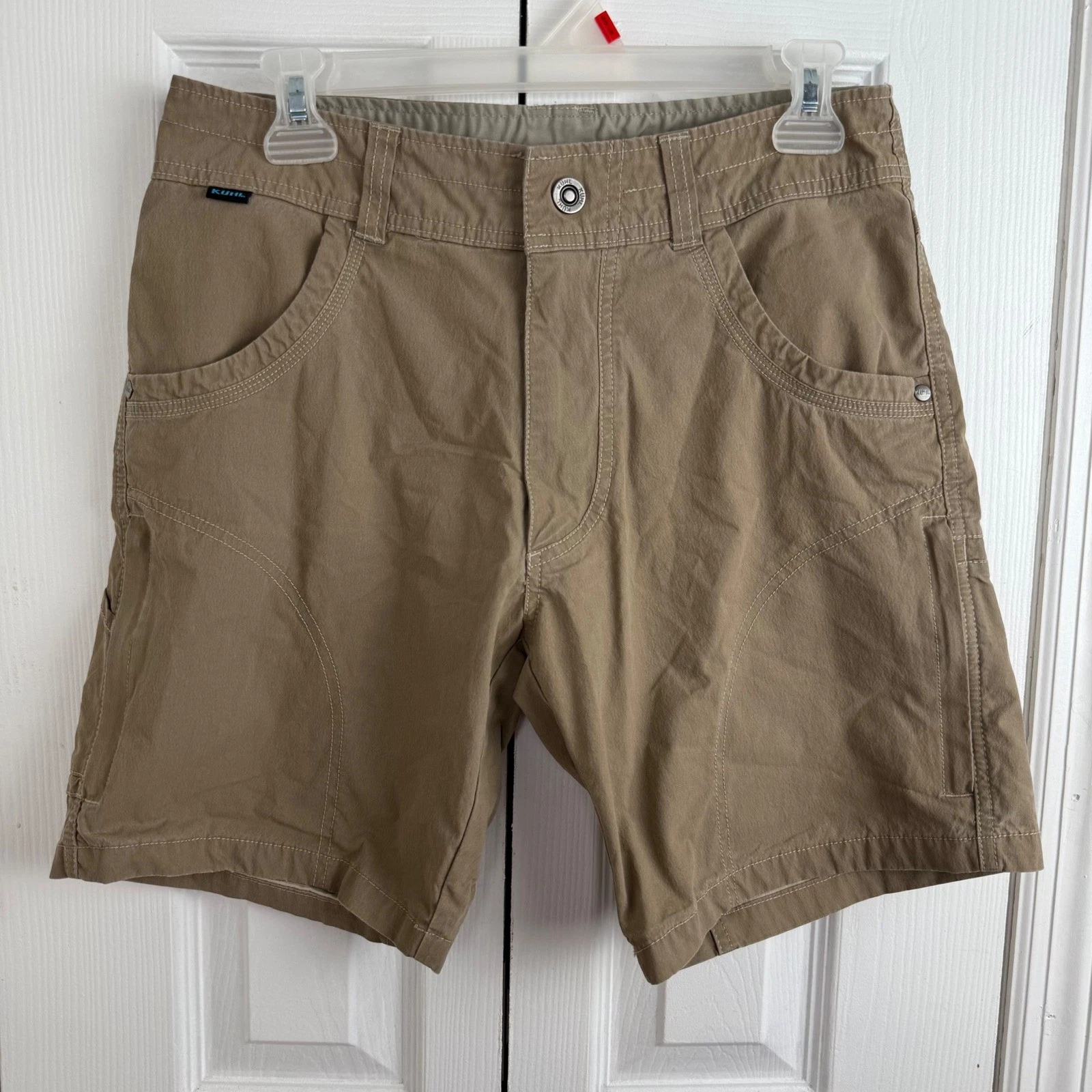 Kuhl Renegade Cargo Shorts Mens 30 Khaki Tan Hiking Outdoor Technical 8"