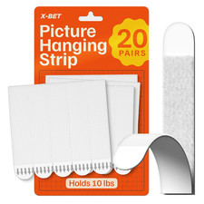 20pcs Heavy Duty Picture Hanging Strips Adhesive Wall Hooks No Nails for Home De
