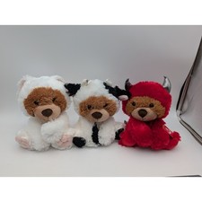 Disfraz de Oso Aurora Peluche Diablo Conejo Vaca Disfraz Lote de 3 Juguete de Peluche