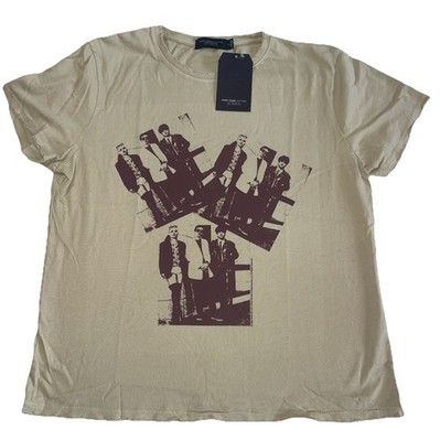 Junk Food Women s Blondie Is a Group Band T-Shirt Sz: Med - NWT - Tan Distressed