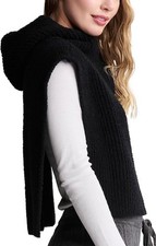 Barefoot Dreams Women's Black O/S CozyChic Soft Knit Ribbed Balaclava, New 98