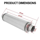 5" Inlet /Outlet Stainless Steel Diesel Muffler 24" Body 30" Overall Length