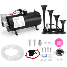 Ptnhz 150Db Train Horns Kit 12V 150Psi Air Compressor Tank Pump W/3 Liter 0.8