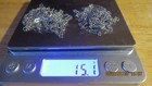 2 pc Vintage 36" Opera Length Sterling Silver 925 Crinkle Chain Necklaces 15grms — photo 2