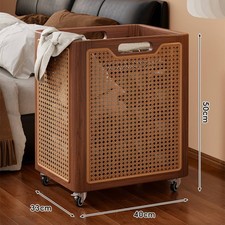 Carrello Portabiancheria con Ruote Grande Capacità per Camera da Letto,