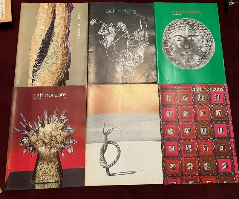 Collection of Vintage Craft Horizon Magazines early 1960-1970 Shelf Decor Books