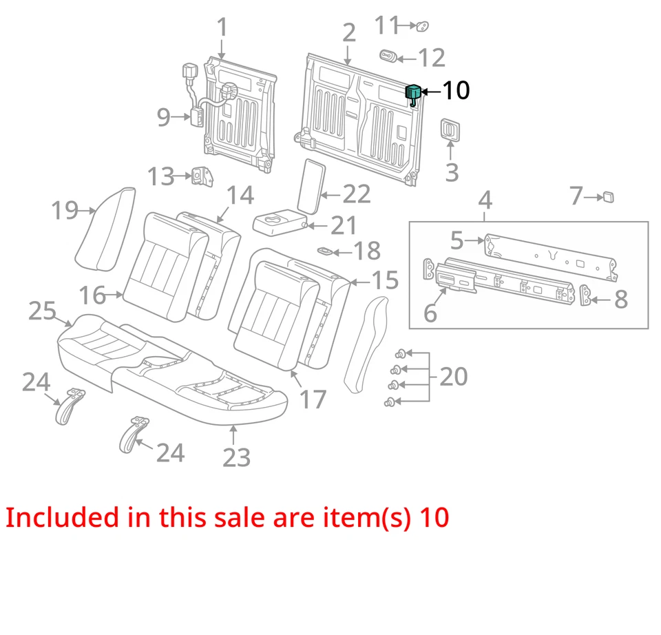 Se adapta a 2003 Saturn LW200 LW300 MANGO ASM R/ASIENTO BK CUSH 22662512 - NUEVO OEM Foto 2 de 3