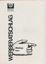 MÜNDUNGSFEUER Audie Murphy Western Original Werberatschlag WA 1963 TOP!