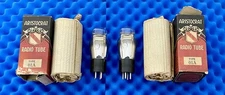 TWO NOS Aristocrat 01A Vacuum Tubes / O1A 201A 301 /Foil Getter/Amplitrex TESTED