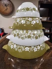 Vtg  Pyrex CRAZY DAISY SPRING BLOSSOM Cinderella 4 Bowl Set - 441 442 443 444