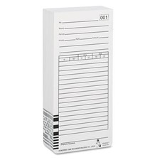 09-9111-000 Totalizing Payroll Recorder Time Cards ES1010, White