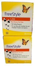 FreeStyles Lites Blood Glucose Diabetic Test Strips 100 9/27 12/27 39.48 FR SHP