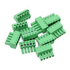 10PCS 5-Pin PCB Mount Screw Terminal Block Connectors 3.81mm/0.15inch Pitch
