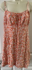 Women Derek Heart Sleeveless Floral Multicolor Casual Tea Dress M