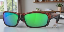 COSTA DEL MAR 6S9023 07 Jose Tortoise Green Mirror 62 mm Men's Sunglasses