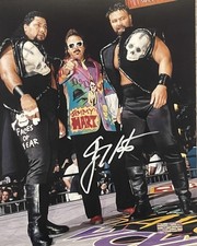 WCW Faces of Fear Haku, Barbarian & Jimmy Hart Autographed 8 X 10 Photo COA