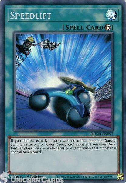 MP20-EN097 Speedlift Super Rare 1st Edition Mint YuGiOh Card