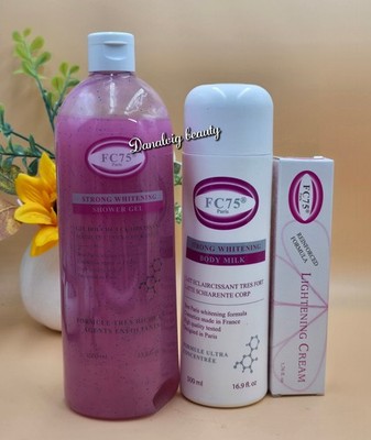 FC75 Paris Shower Gel +Body Milk Lotion + Cream 3pcs Set. Correct & Repair 