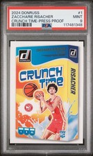 2024 PANINI DONRUSS CRUNCH TIME PRESS PROOF #1 ZACCHARIE RISACHER PSA 9