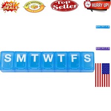 7-Day Classic Pill Reminder - Easy Open, Compact  Colorful 2-Pack Organizer