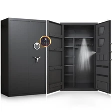 30-40 Large Gun Safe for Rifles and Pistols, Unassembled Safe with LCD Keypad